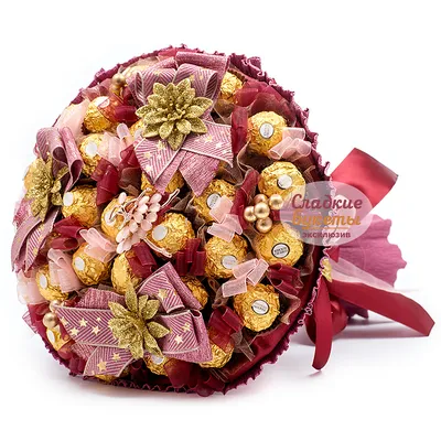 Букет роз и конфет Романтика | доставка по Москве и области