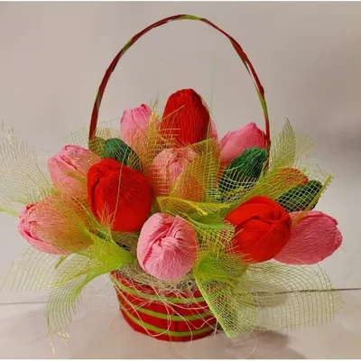 Подарочный набор из шоколадных цветов на 8 марта купить в Москва с  бесплатной доставкой маркетом букетов из шоколада rubukety.ru