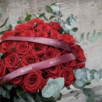 Букет красных роз (Россия) цветы Липецк