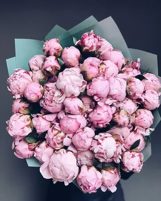 Букет из 35 белых и розовых пиона | Flowers Valley