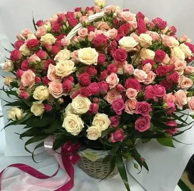Купить Букет цветов с днем рождения в Москве, заказать Букет цветов с днем  рождения - недорогая доставка цветов из интернет магазина!
