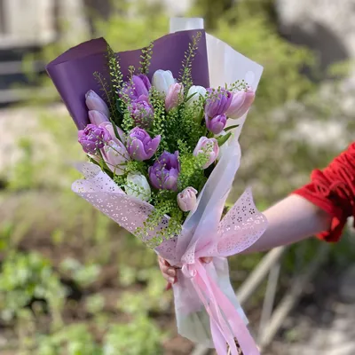 Купить букет цветов из тюльпанов и гиацинтов на 8 марта в Благовещенске