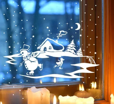 Как украсить окна к Новому году - бумажные снежинки, рисунки зубной пастой  и гуашью на окнах - Апостроф