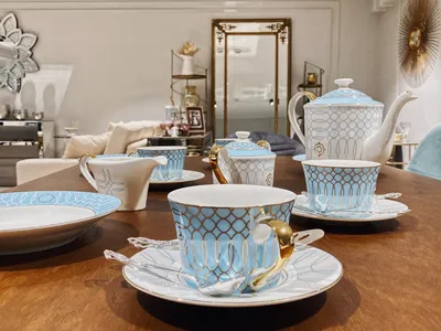 Чайный сервиз «Aristo. Чайная классика» с золотым и комбинированным  нанесением - Фамильная Посуда (Москва)