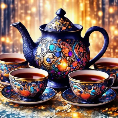 Чайный сервиз из костяного фарфора на 6 персон 21 предмет белый/декор серия  Бостон Anna Lafarg AL-16908_21-E5 с доставкой - Posudamart.Ru