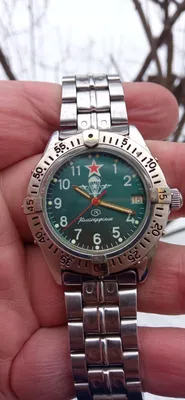 Russian automatic watch VOSTOK AMPHIBIA, 200m water proof, stainless steel,  brushed, ø42mm, 2416 / 170893 | Vostok-Watches24