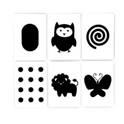 Карточки для новорожденных Черно-белые картинки - Игротайм