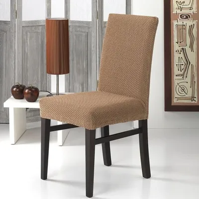Чехол на стул со спинкой без юбки цвет синий, комплект 6 штук, производство  Турция, артикул: L-18