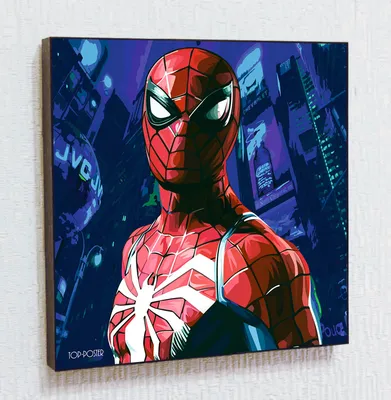 Купить картину Человек-паук 4 в стиле ПОП АРТ постер