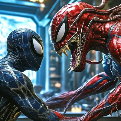 Venom (Веном, Черная смерть) :: Spider-Man (Человек-паук, Дрюжелюбный  сосед, Спайди, Питер Паркер) :: Marvel (Вселенная Марвел) :: by Tatsu ::  фэндомы / картинки, гифки, прикольные комиксы, интересные статьи по теме.