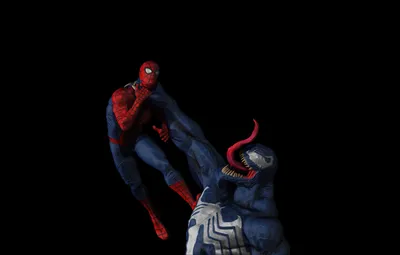 Картина на холсте «Веном и Человек-паук» | AliExpress