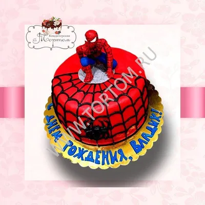 Торт Человек-паук с фотопечатью (T8778) на заказ по цене от 1050 руб./кг в  кондитерской Wonders в Москве