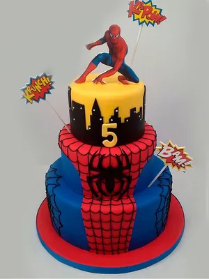 Торт Человек паук на заказ - Лучшие детские торты в Москве!