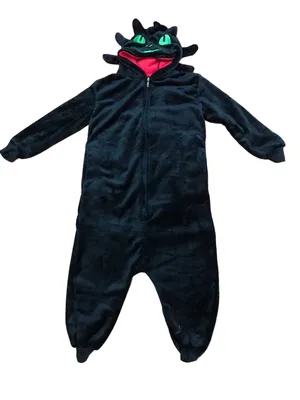 Кигуруми пижама Черная фурия, костюм для детей и взрослых