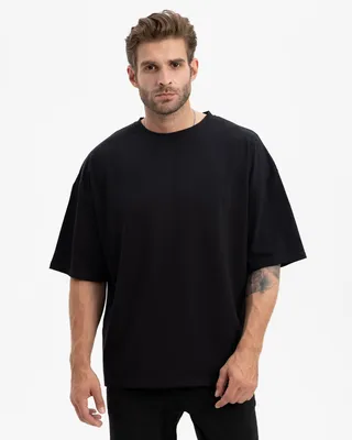 Футболка Oversize черный - купить в интернет-магазине стильной униформы  Roba.pro