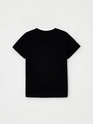 Базовая черная футболка для девочек цвет: черный, артикул: 3801040229 –  купить в интернет-магазине sela