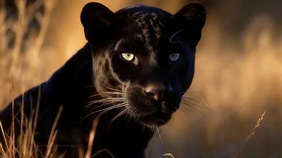 черная пантера смотрит прямо на солнце, фото пантеры в дикой природе,  животное, пантера фон картинки и Фото для бесплатной загрузки