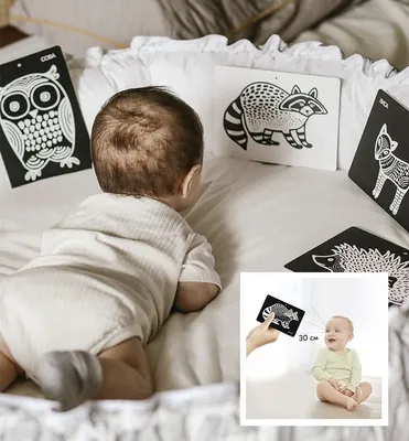 Купить Игрушки для живота, высококонтрастные черно-белые детские мягкие  книги для новорожденных, сенсорные игрушки для младенцев, визуальное  обучение, раннее образование | Joom