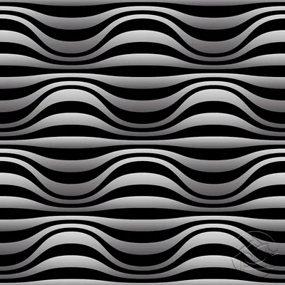 Картины \"3D абстракция чёрно-белые волнистые линии\" - Арт. 002030021 |  Заказать в интернет-магазине Фото в дом - Фото в дом