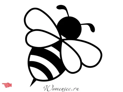 Черно белые картинки для новорожденных для распечатки | Bee silhouette, Bee  crafts, Bee art