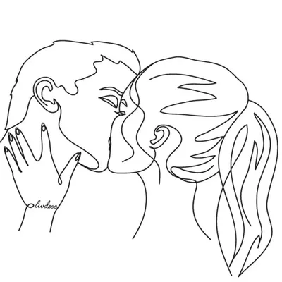 Картинка кружка и девушка черно белые ❤ для срисовки