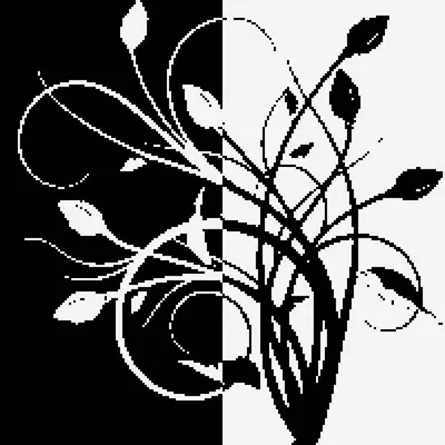 Схема вышивки «чёрно-белое-1» (№849533) - Вышивка крестом