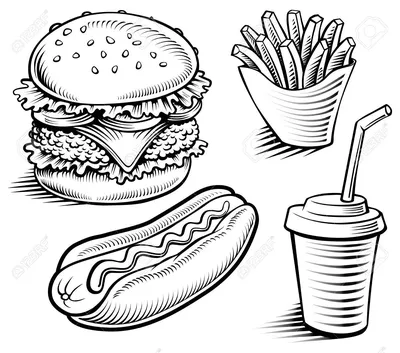рисунок Эскиз еды Рисованная еда Черно белая линия рисования Эстетическая  PNG , рисунок крыла, еда рисунок, черно белый рисунок PNG картинки и пнг  PSD рисунок для бесплатной загрузки