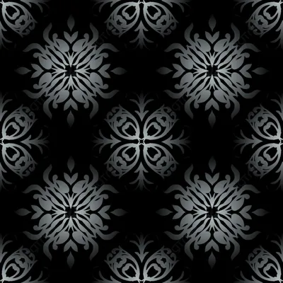 готический стиль черно белые бесшовные иллюстрированные обои, Текстура,  викторианский, Водоворот фон картинки и Фото для бесплатной загрузки