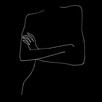 Силуэт девушки черно белый рисунок - 76 фото