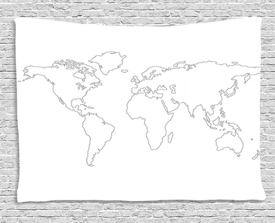 Рисунки карта мира черно белая (50 фото) » Картинки, раскраски и трафареты  для всех - Klev.CLUB