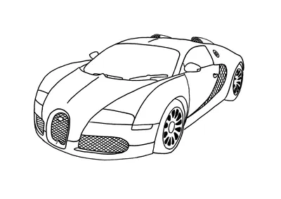 Черно-белый вектор спортивной машины Иллюстрация вектора - иллюстрации  насчитывающей изолировано, черный: 56032104