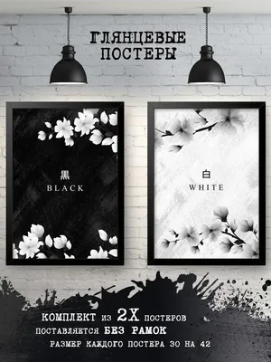 Versa Colour Постер минимализм черно белый