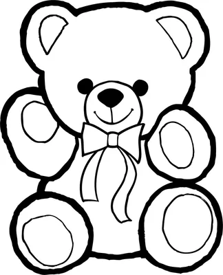 Плюшевый мишка мультфильм рисунок, черно-белые линии искусства, белый,  плотоядный, собака Like Mammal png | PNGWing