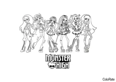 Раскраска Герои Монстр Хай | Раскраски Монстр Хай (Monster High coloring  pages). Раскраски для девочек Монстер Хай
