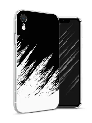 Чехол Awog на Apple iPhone XR (10R) / Айфон XR (10R) \"Черно белые брызги\",  купить в Москве, цены в интернет-магазинах на Мегамаркет