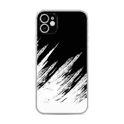 Силиконовый чехол для iPhone 11 с принтом «Черно белые брызги» — купить в  интернет-магазине Case Place