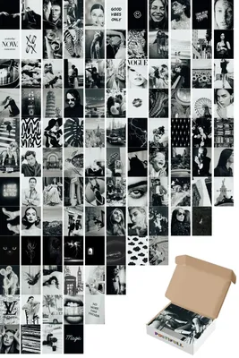 Черно-белые фотопостеры | Настенный Набор для коллажей в эстетике | 110  штук эстетического декора комнаты | Декор комнаты, постеры для подростков |  AliExpress