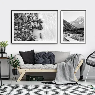 Как создать стильный черно-белый интерьер, 80+ фото