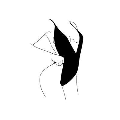 Картина на холсте Черно-белый силуэт девушки: - Арт. 270229 | Купить в  интернет-магазине - Уютная стена