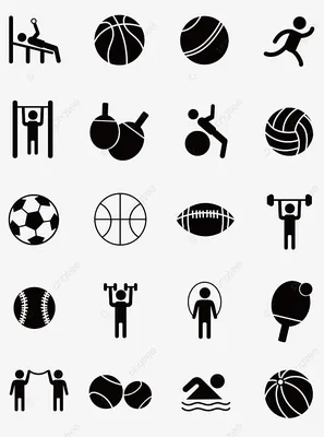 Черно Белые Иконы Спорта Векторное изображение ©sitni.gleb@gmail.com  262948666