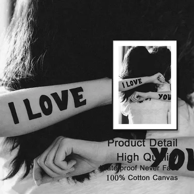 Черно-белый романтический плакат «рука об руку» с принтом на холсте,  современная картина с цитатами о любви, настенная художественная картина  для пар, влюбленных, декор комнаты – купить по низким ценам в  интернет-магазине Joom
