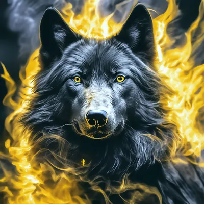 Черно белый волк арт - фото и картинки abrakadabra.fun