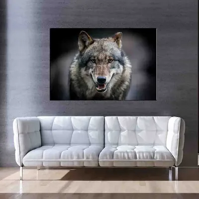Черно-белый волк влюбленных печать волков Акварельная живопись холст постер  лесной животный иллюстрация картины декор салона | AliExpress