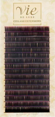 Ресницы для наращивания Lamour mini Color омбре MIX черно-фиолетовые 0.10 R  (8-13) (ID#1846769512), цена: 176 ₴, купить на Prom.ua