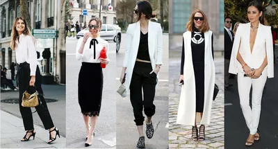 Черно-белый стиль в одежде — женские луки и мужские образы, сочетающий  черное и белое, фотосессия