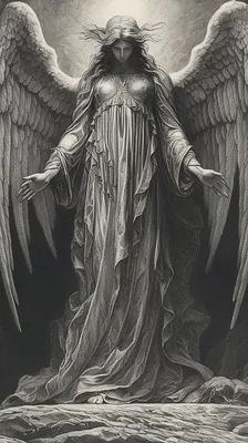 Скачать обои Angel | Рисунок с ангелом, Черные ангелы, Эскизы деревьев