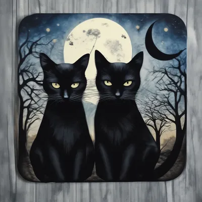 черный котенок сидит на камне осенью, котенок черной кошки сидит на склоне,  Hd фотография фото, кошка фон картинки и Фото для бесплатной загрузки