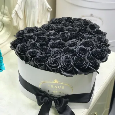 Черные розы \"Black Heart\" за 8 990 руб. | Бесплатная доставка цветов по  Москве