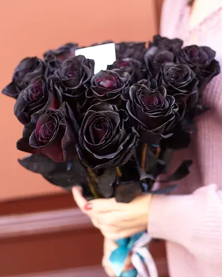 Купить Черные розы - 15 шт в Москве недорого с доставкой