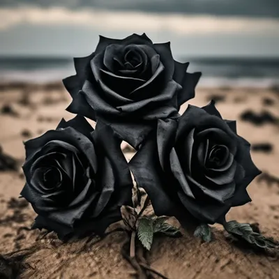 Чёрные розы,бутоны,сложный рисунок…» — создано в Шедевруме